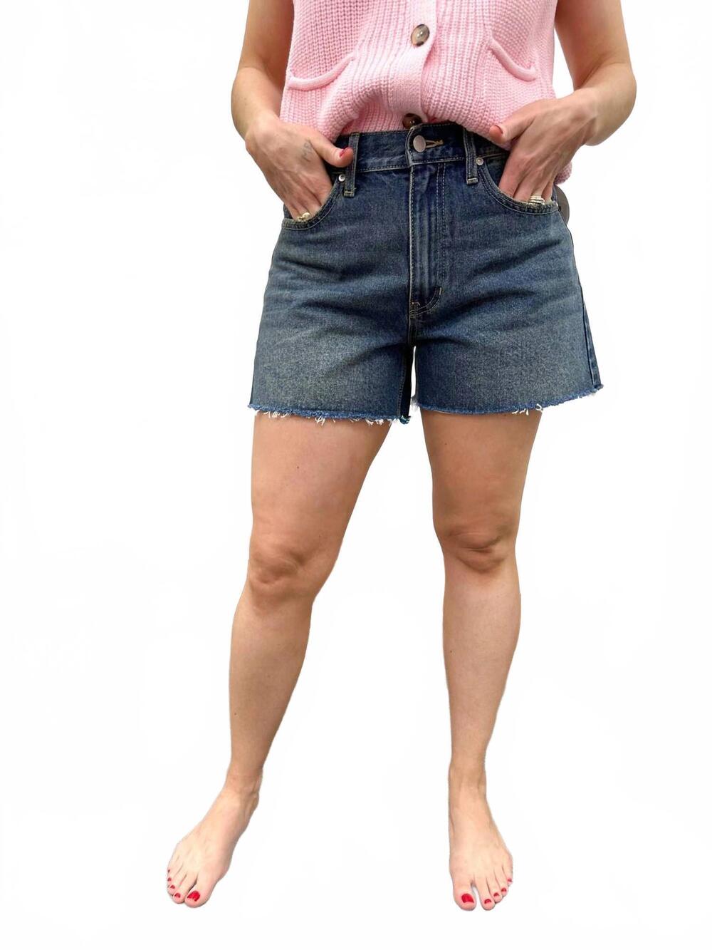 NEW JBD. high rise denim shorts in medium vintage wash